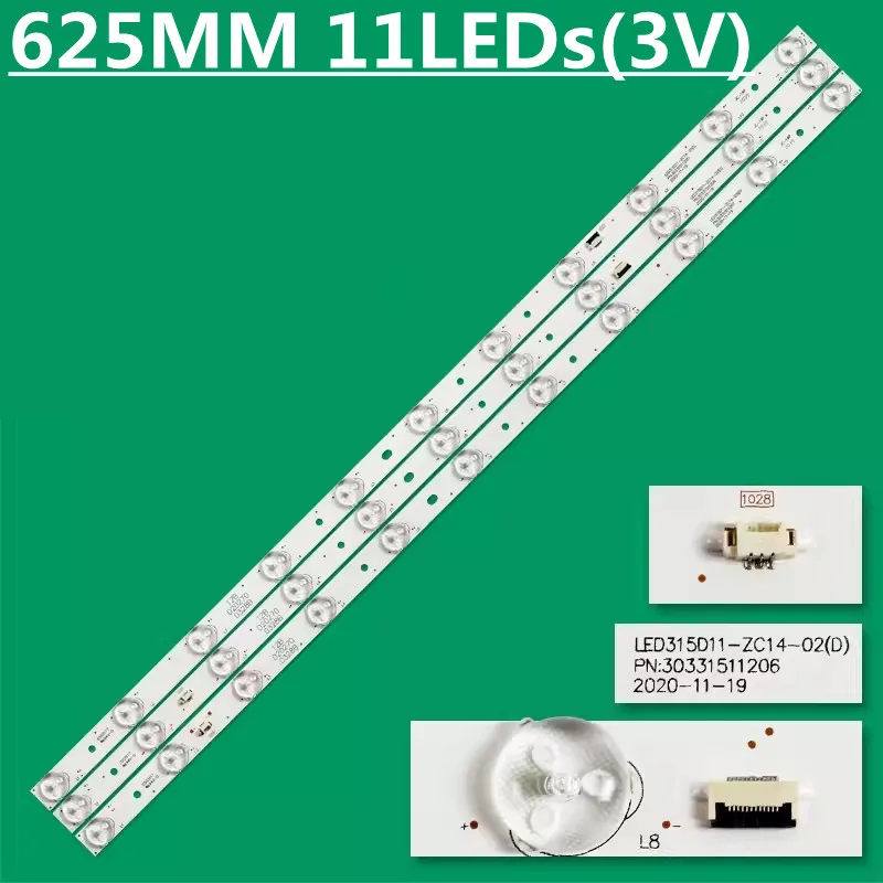 LED Backlight Strip 11Lamp For LED315D11-ZC14-01(D) 02(D) 03(D) MTV-3222LW  LE32B50 H32E16 LE32H320D LE32D8810 T320XVN02.0 (C)