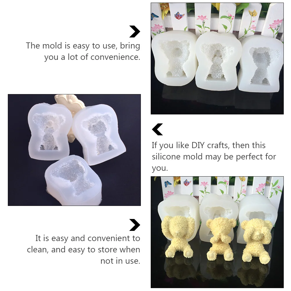 

3 pcs Cute Silicone Baking Baking Tools Tools Home Bakeware Home Bakeware DIY Cake Mold Crafts Easy Wash Random Color