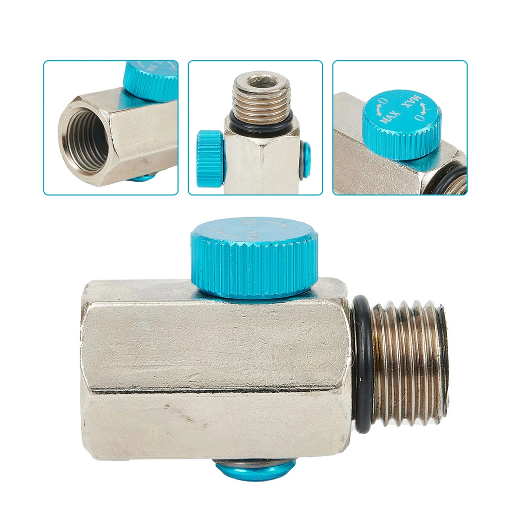 Compact Inline Air Regulator Valve Adjustable from Low to High Pressure Fits All Standard Pneumatics at 1/4 NPT