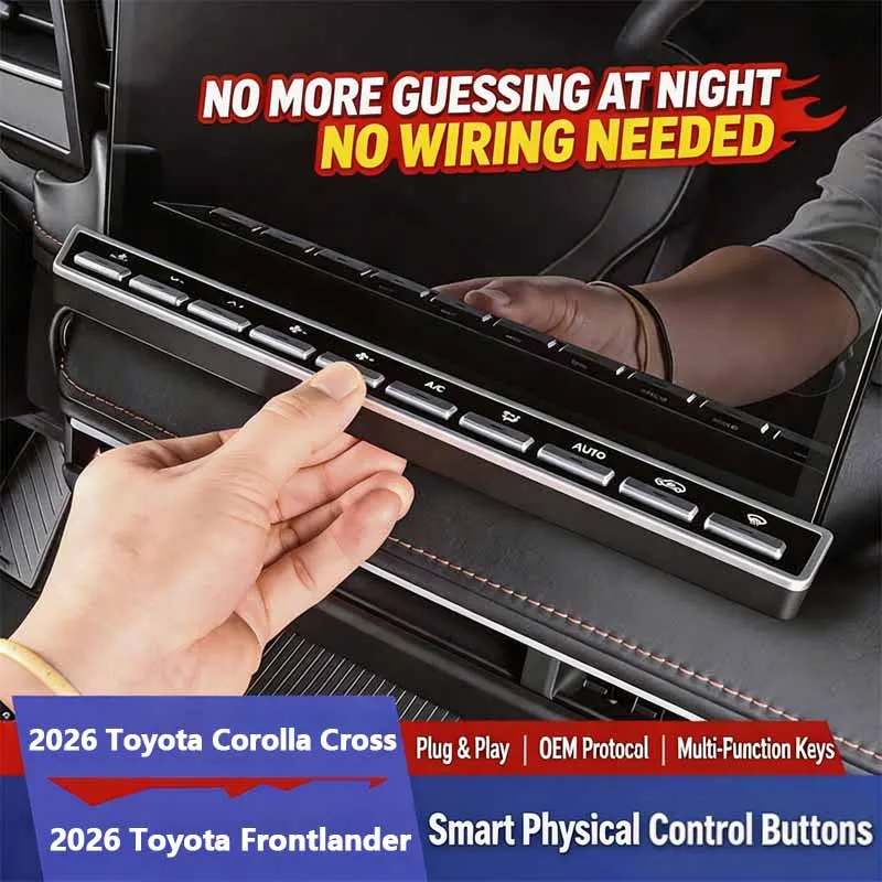 For Toyota Frontlander & Corolla Cross 2026 12.9‑inch Central Smart Physical Button Multi-function Interior Upgrade Custom Fit