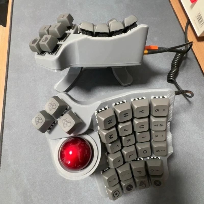 

Комплект клавиатуры Charybdis MK1 с трекболом, Bluetooth-сплит-клавиатура, поддержка ZMK, эргономичная игровая офисная клавиатура с возможностью горячей замены, подарок