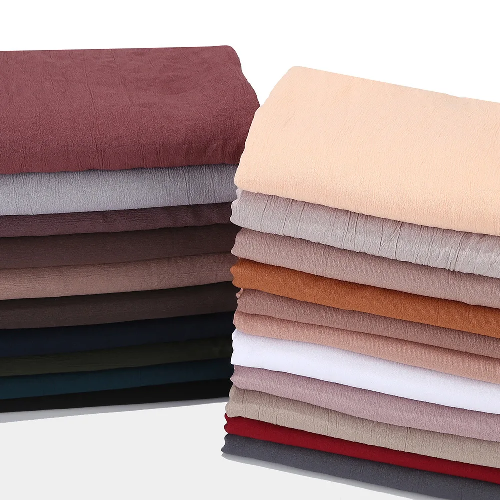 90*180 cm Musulmano Piega Sciarpa Hijab Sciarpe Delle Donne Foulard Scialle Dell'involucro Turbante Fascia Bandane Bufanda Foulard Turbante Mujer