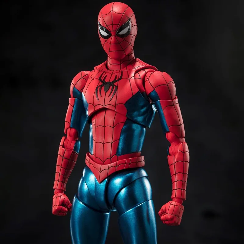 Новая фигурка SHF Человек-паук: персонаж из фильма «Новый день» в новом красно-синем боевом костюме, коллекционная фигурка GK, подарок для фанатов.