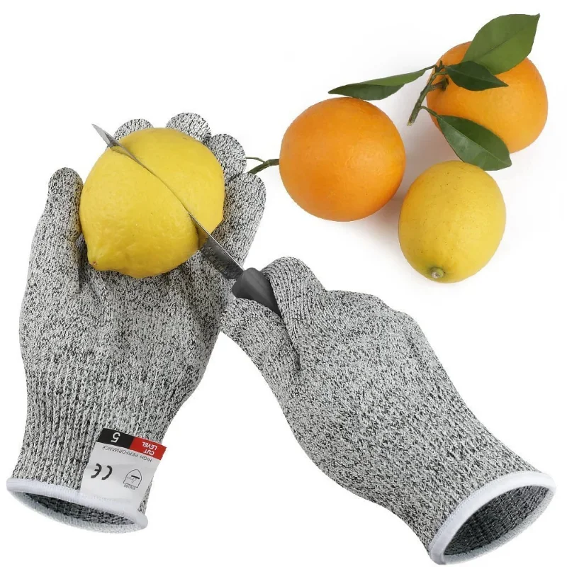 5 Level Safety Anti-cut Work Gloves Cut-Resistant Safety Gloves Anti Cut Proof Gloves Kitchen Garden Butcher  Safety Gloves