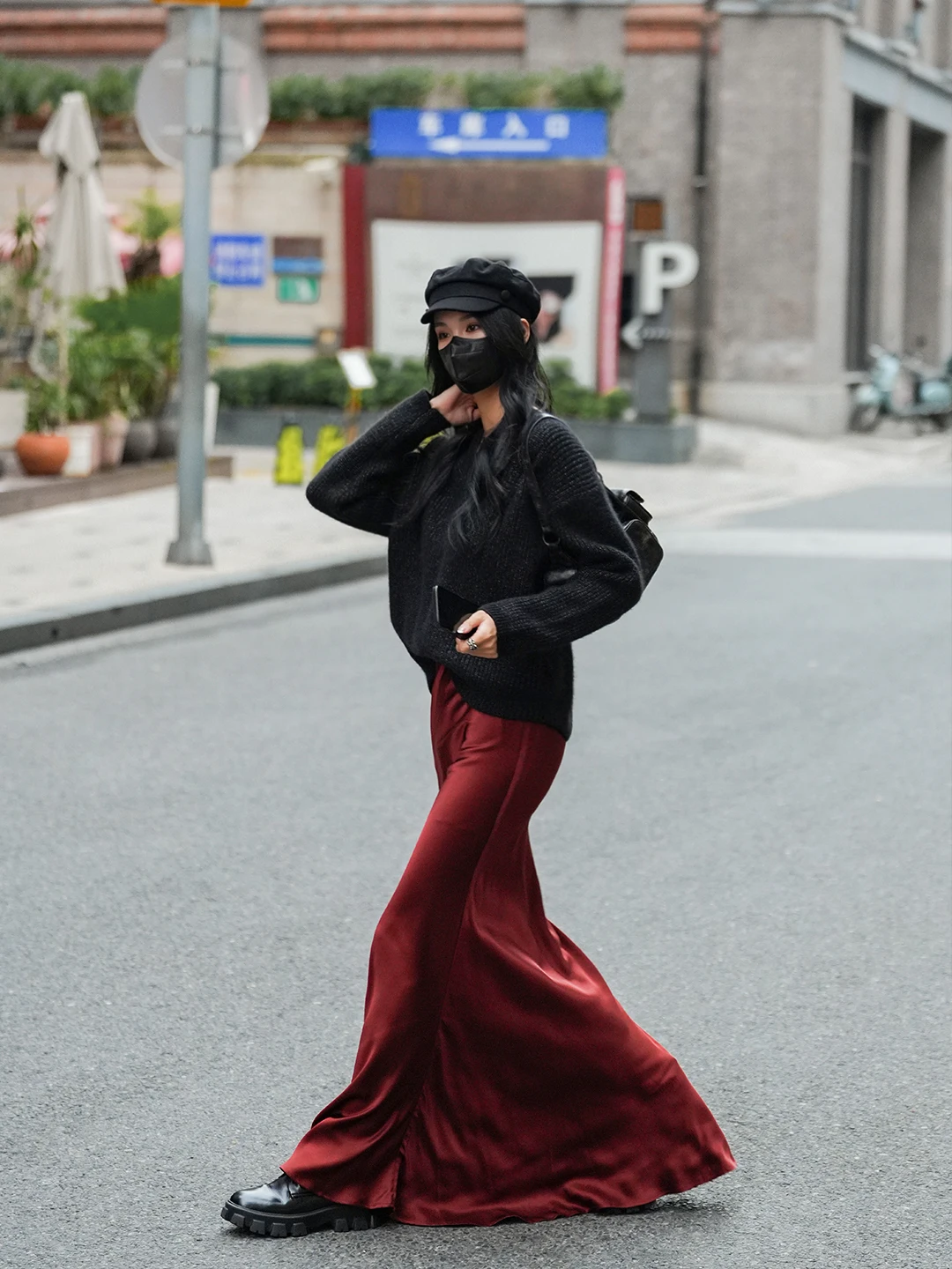 

Luna7xi Women's Bla ort V-Ne Knitted Sweater Thi Warm Winter Faion Slimming Sle Long Sve Wool Blend Top