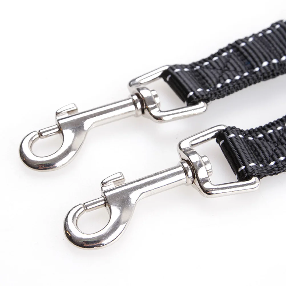 

Double Head Adjustable Dog Leash Stretch Black Size M Nylon Strap Extendable Traction Rope Pet Supplies Pet Traction Strap