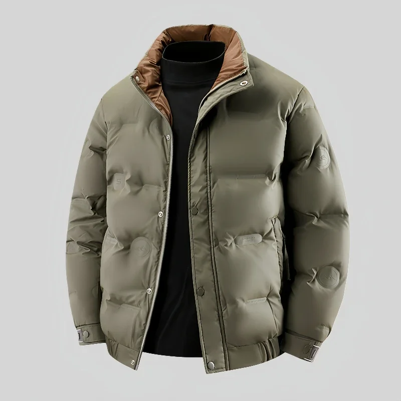 Outdoor Windproof Hiking Down Coats for Men Fashion Stand Collar Male Clothes Comfortable Warm Camping Down Jackets