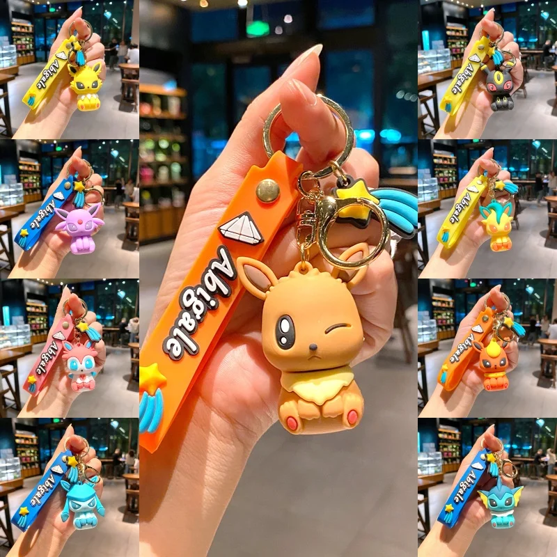 pokemon-modelo-eevee-familia-chaveiro-vaporeon-jolteon-flareon-espeon-boneca-brinquedos-das-criancas-anime-presente-de-aniversario-pingente