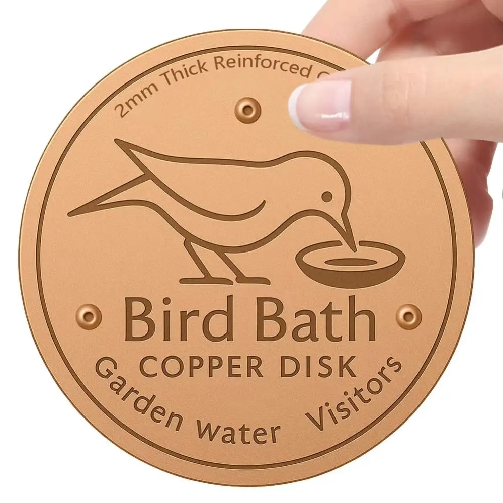 Dreipunkt-Unterstützung, Vogelbad, Kupferscheibe, 0,8 mm dick, physikalische, saubere Kupfer-Reinigungsplatte, universell, effizient