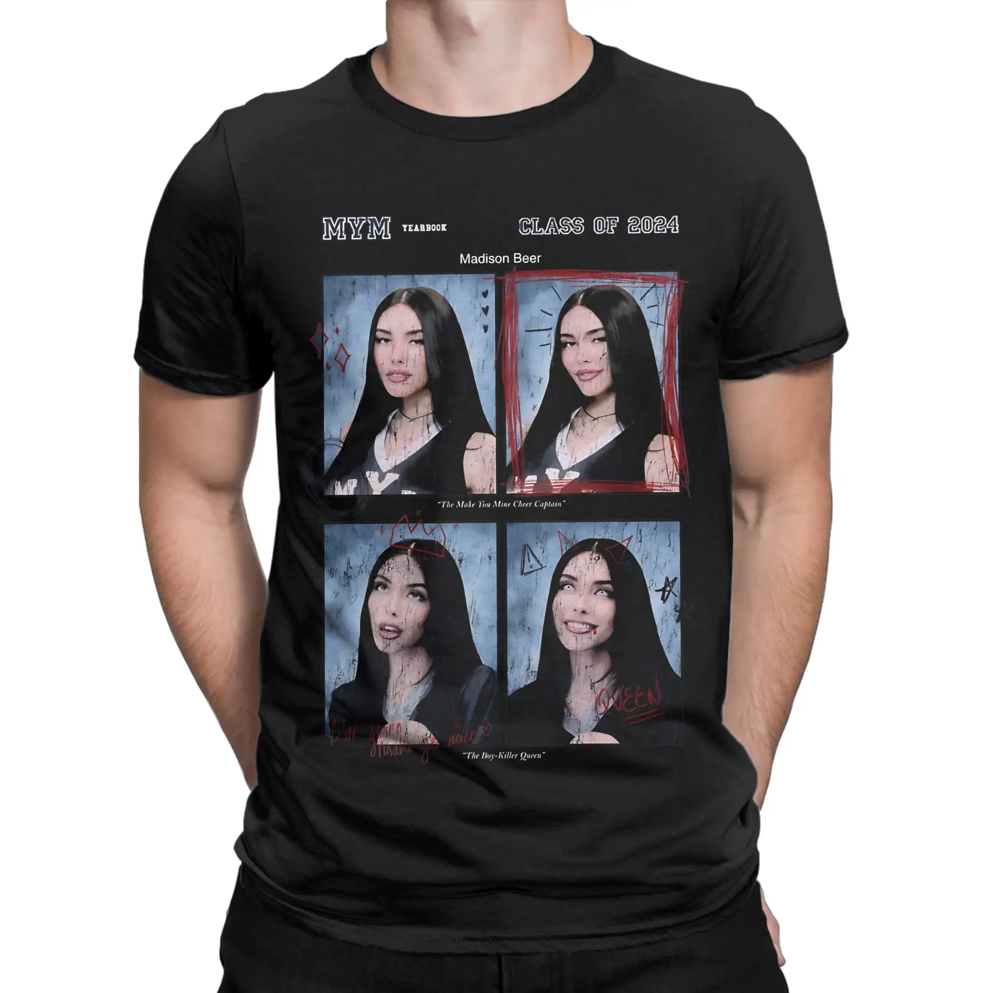 Fun Madison Beer The Locket Tour T-Shirts Men O Neck 100% Cotton T Shirts  Short Sleeve Tee Shirt Birthday Gift Tops