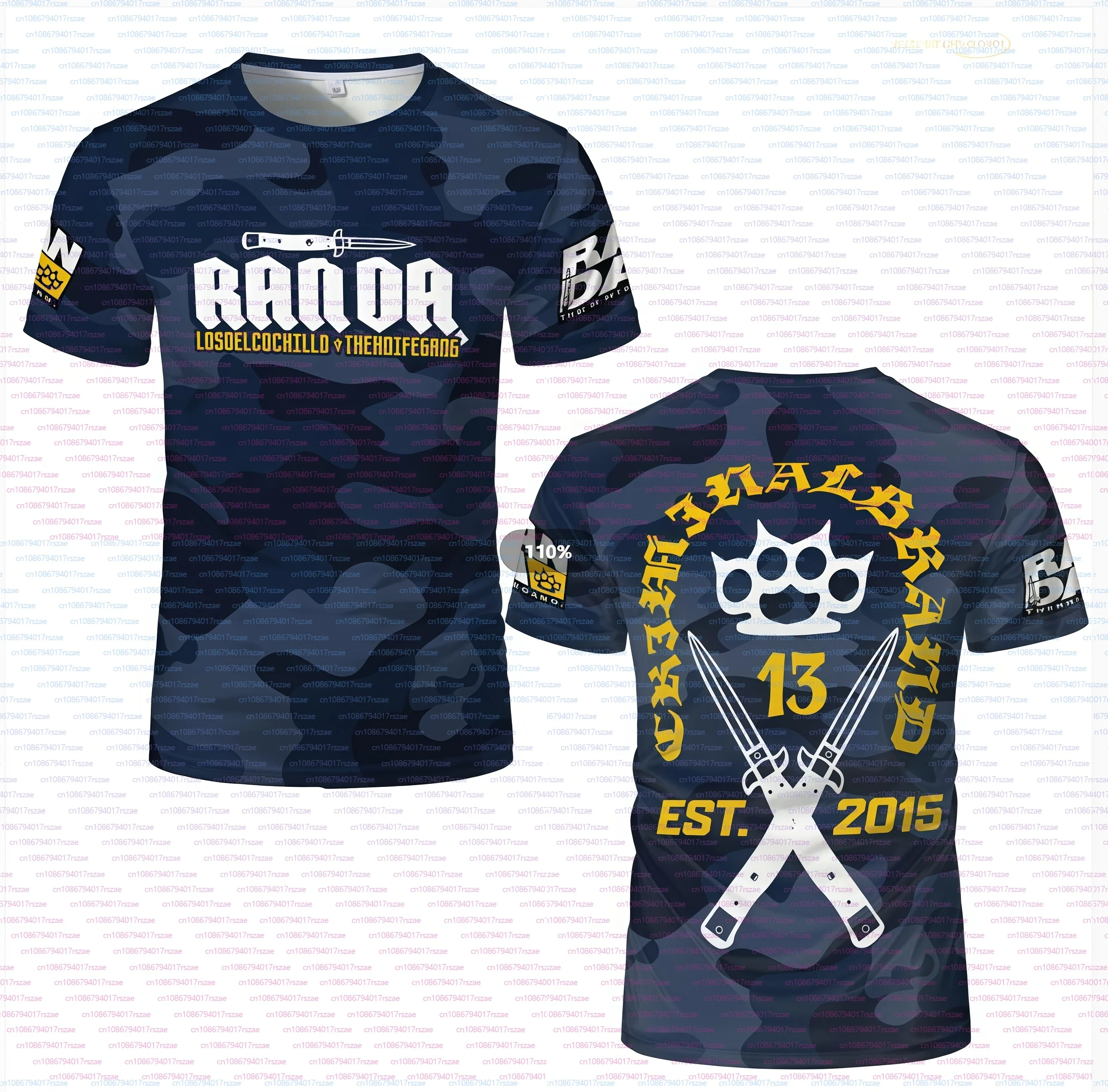 RANDA 3D Boxing Mesh Breathable Sports Men's Outdoor Leisure Fighting Clothing Fashion Urban Men's T-shirt