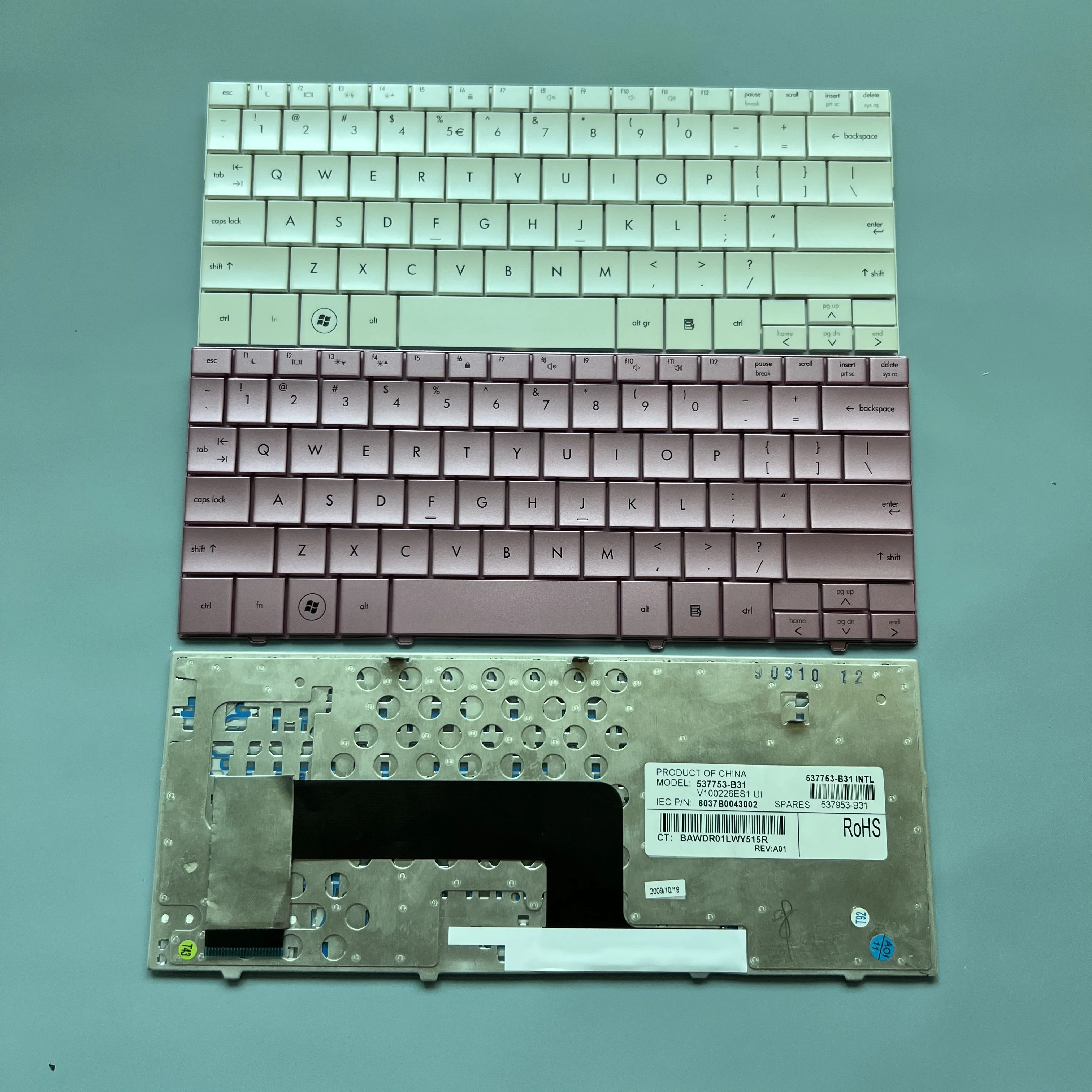 Xin teclado americano para hp compaq mini110 mini 110 110-1000 mini 102 laptop teclados em inglês branco rosa HSTNN-170C