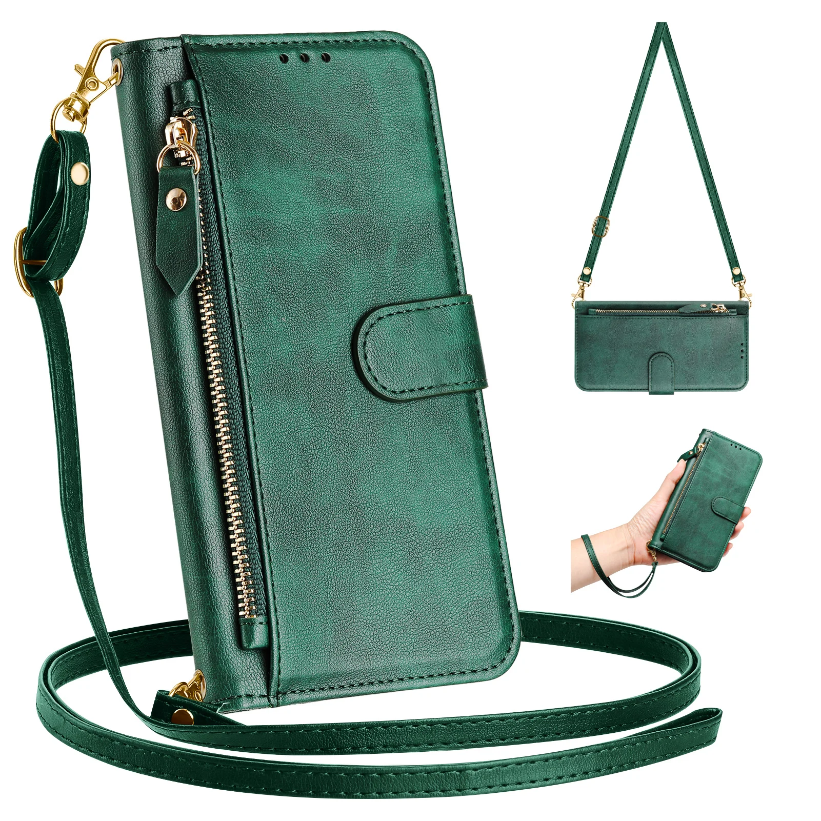 Crossbody Zipper Cards Solt Leather Wallet Case For POCO X7 Pro 5G X6 M6 M7Pro F6 F7 X6NEO Long Lanyard Strap Bag Flip Cover