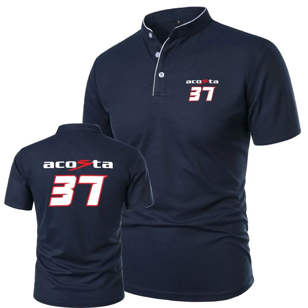 Polos Pedro Acosta 37, camiseta deportiva de Golf, camiseta sencilla y cómoda con cuello levantado, camiseta de manga corta para hombre