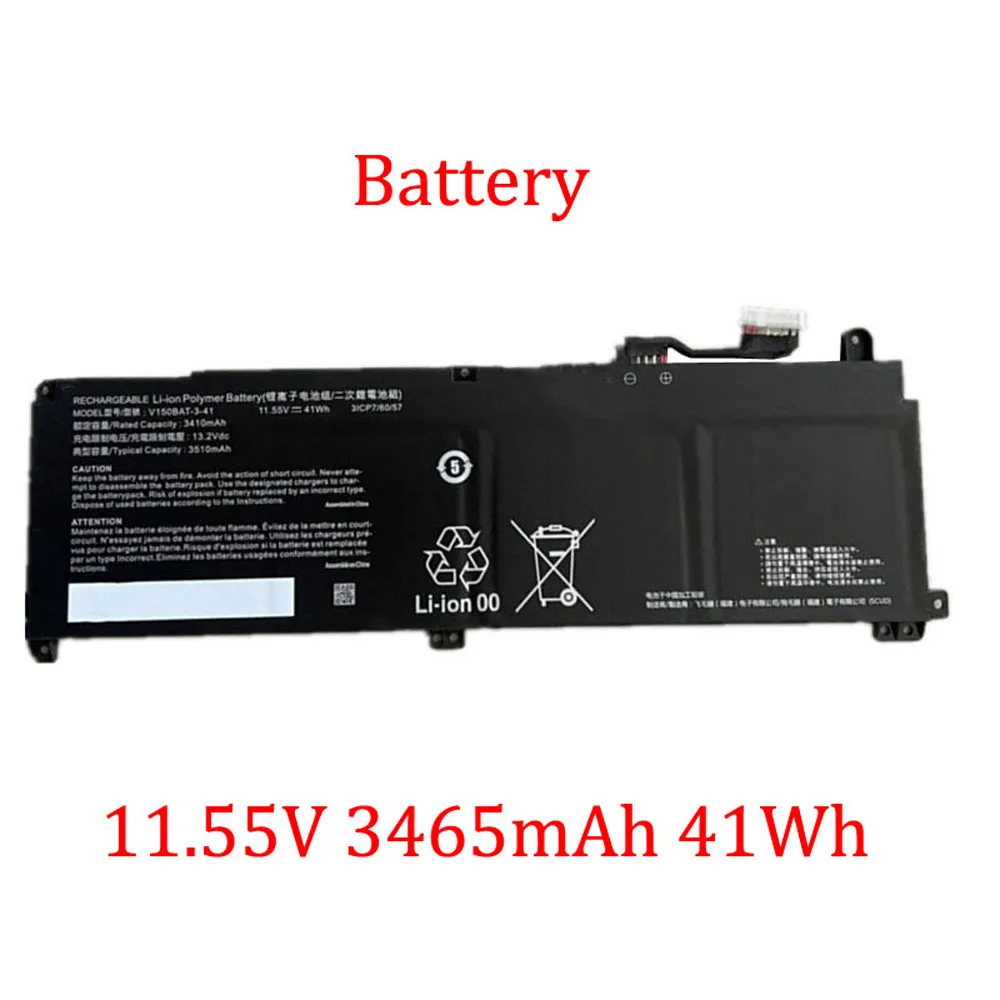 

Laptop Battery For CLEVO V150PNKQ V150PNJQ V150PNHQ V150BAT-3-41 6-87-V15KS-43G00 11.55V 3410mAh 41WH New