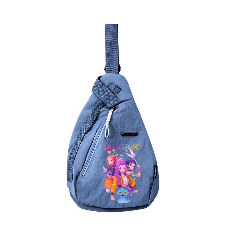 K팝 데몬 헌터즈 여성용 체스트 팩 영화 소녀 크로스바디 스포츠 패니 팩 숄더백 어린이 백팩 야외 벨트 범백