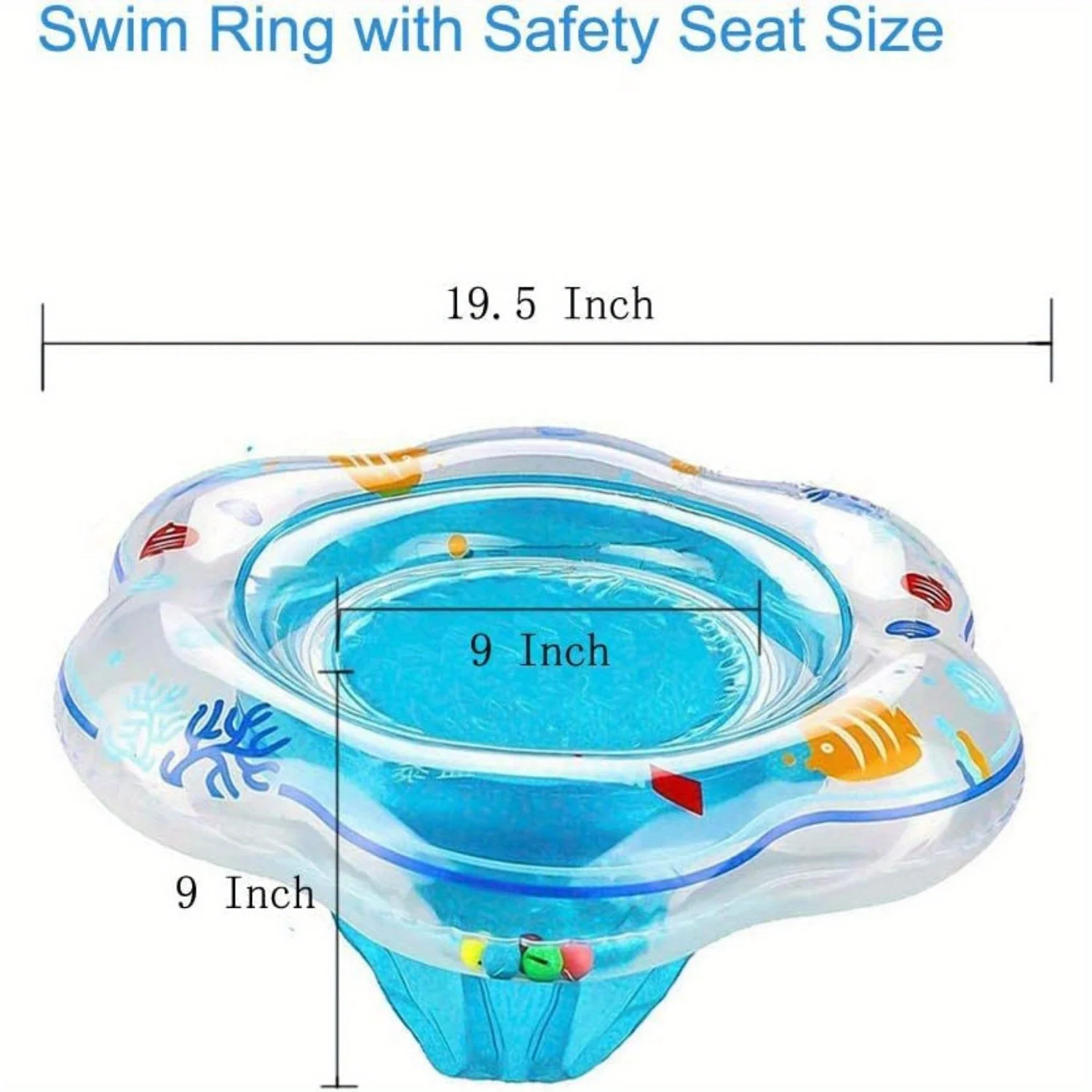Baby Swimming Lifebuoy Baby Swimming Bath nuoto Training sicurezza ambientale doppio Airbag anello da nuoto blu