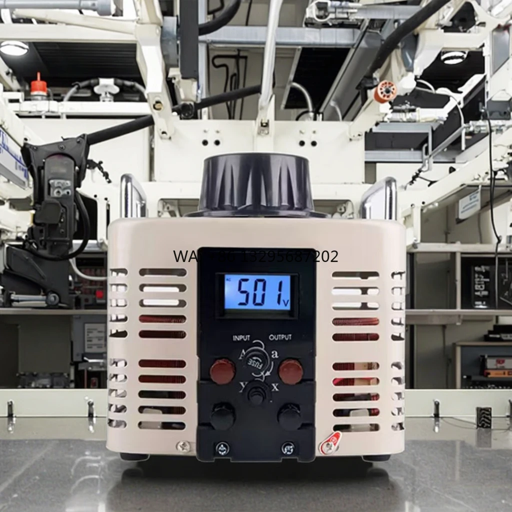 

High Quality TGGC2 Voltage Regulator 120V 60HZ Single Phase Motor LCD Displays Automatic Voltage Regulator 2KW Foam Cutter