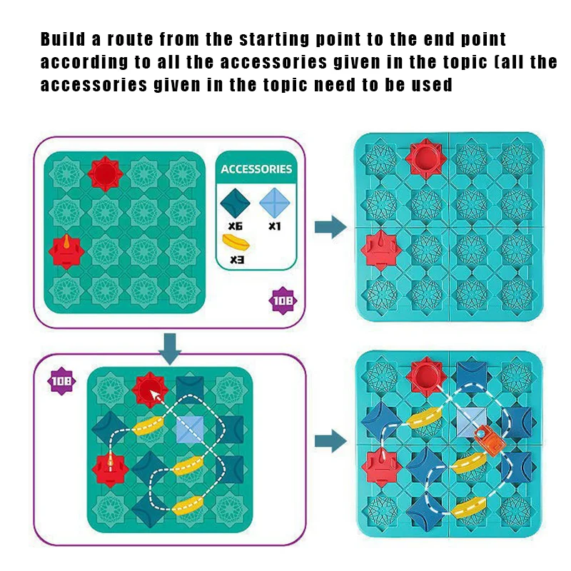 ของเล่นสร้างถนนเชิงตรรกะ เกมกระดานที่น่าสนใจ ของเล่นเพื่อการศึกษาในช่วงต้น ของขวัญที่ยอดเยี่ยมสำหรับเด็ก