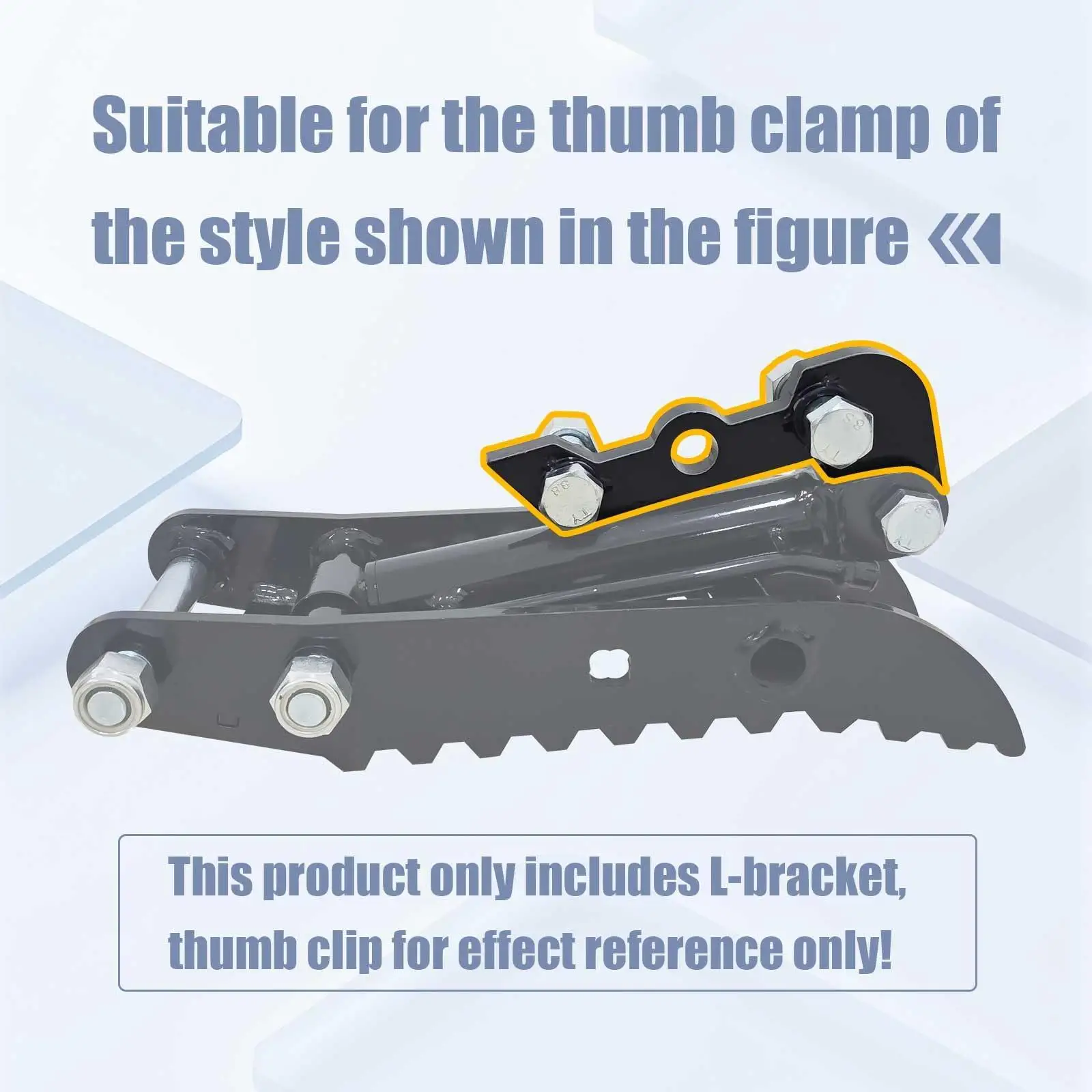 

High Strength Steel L Bracket Three Hole Mount Excavator Repair Accessory Thumb Plate Attachment for Small Machines