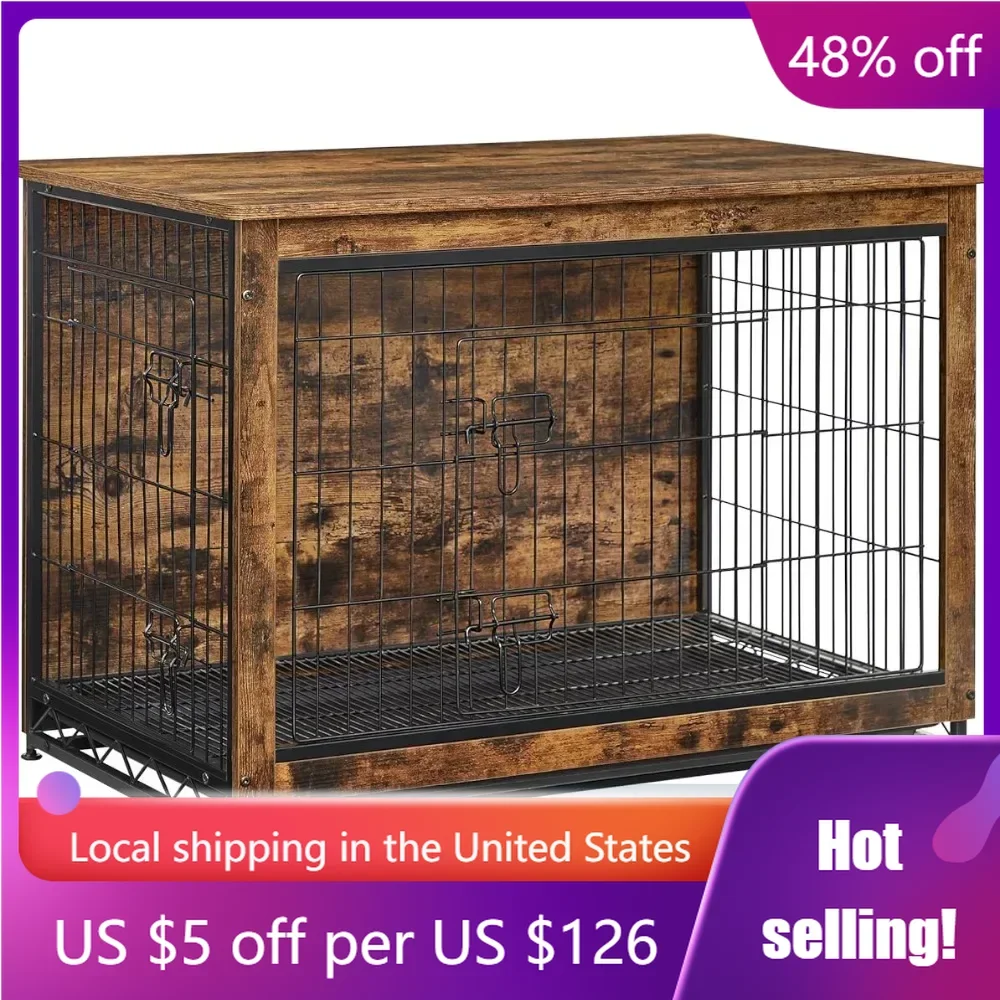 

Dog Crate Modern Kennel for Dogs Indoor Up to 70 Lb Pet Side End Table Supplies Products Home Garden Freight free