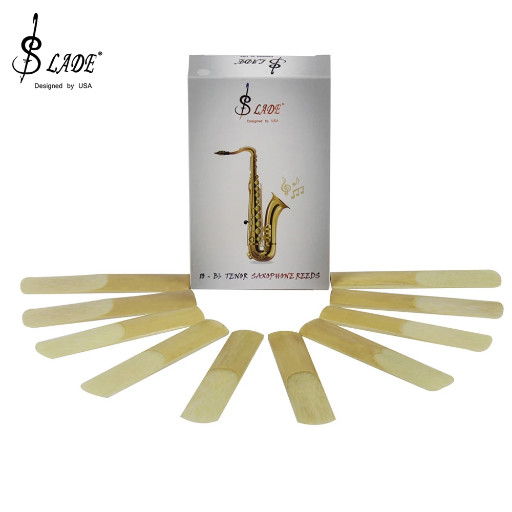 

SLADE 10Pcs Bb Tenor Sax Saxophone Reeds Strength 2.5 Saxophone Reeds Professional Woodwind Instrument Parts & Accessories