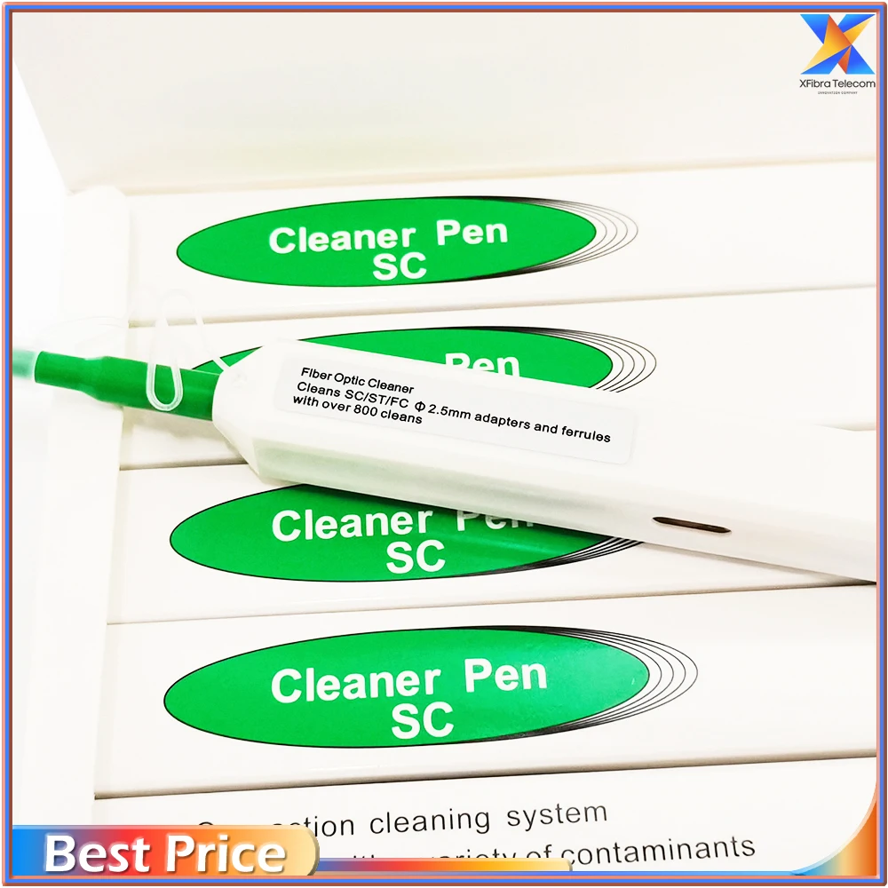 

Fiber Optic Cleaning Pen, FTTH LC, SC, FC, ST, 1-Click Cleaner Tool, 1.25mm and 2.5mm, 800 Cleans