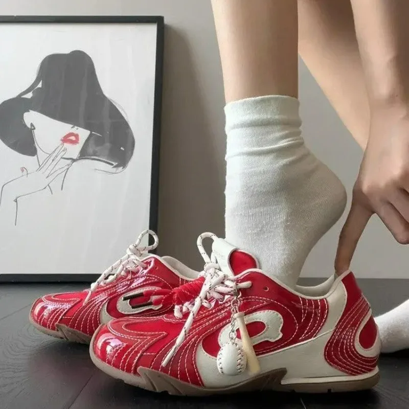 

Women's Sneakers Shoes 2025 New Non-slip Casual German Training Shoes For Women Large Size Color Matching Flat Female Shoes