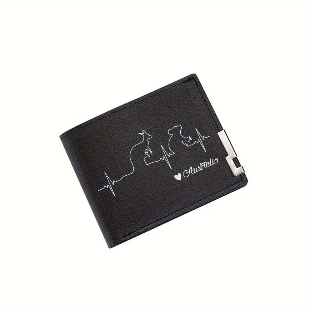 

Heartbeat Кенгуру Коала Australia Love Мужской кошелек с принтом Простой современный стильный деловой кошелек на Рождество отца и бойфренда