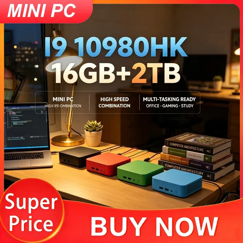 intel-core-i9-10980hk搭載ミニpc、windows-11、16gb-ram、1tb-2tb-ssd、wi-fi-6、bluetooth-52、4k対応ゲーミングデスクトップパソコン