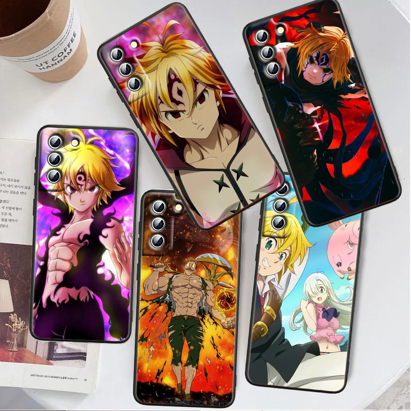 

The Seven Deadly Sins Cool Cute For Samsung Galaxy S24 S23 S22 S21 S20 FE S10 S10E Plus Ultra Pro Lite 5G Black Soft Phone Case