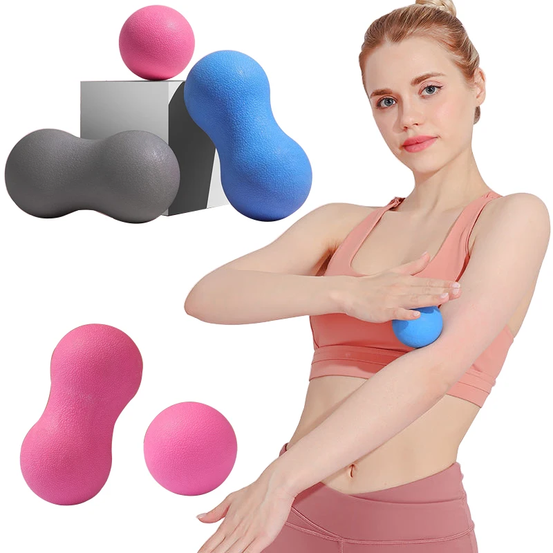 

TPE Peanut Massage Ball Elastic Fascial Ball Yoga Pilates Roller for Physical Therapy Deep Tissue Massage Relieve Pain Fascial