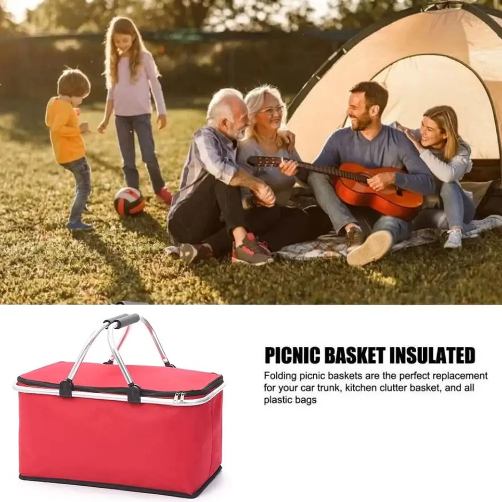 

Food Delivery Box 30L Insulated Cooler Bag Foldable Large Capacity Thermal Insulated Bag Oxford Refrigerated Picnic Food Bag Car
