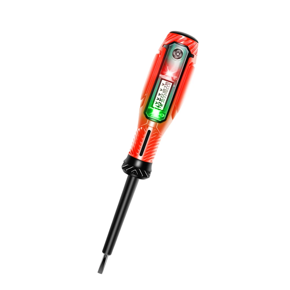 2pcs Digital Voltage Tester Pen with Ergonomic Grip and Auto Shut-Off Compatible with AC Voltage Ranges from for 3v to 500V