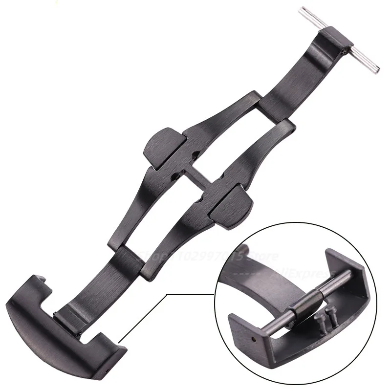 Fibbia a farfalla da 20mm 22mm per Panerai PAM 1950serie Chiusura pieghevole in acciaio inossidabile opaco e lucido Accessori per chiusura del cinturino