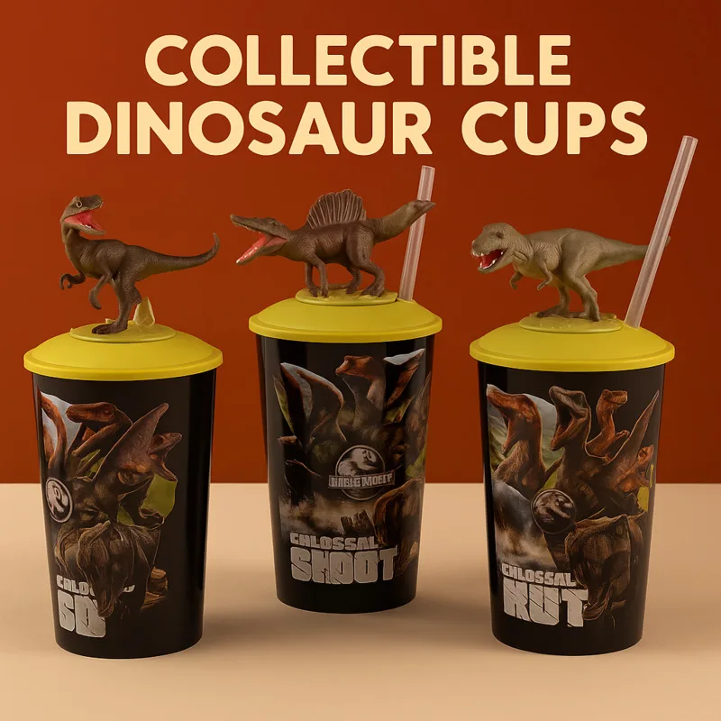 

Dino Model Straw Tumbler For Children BPA Free Plastic Drinking Cup With Animal Lid Funny Gift For Kids Or Dino Lovers