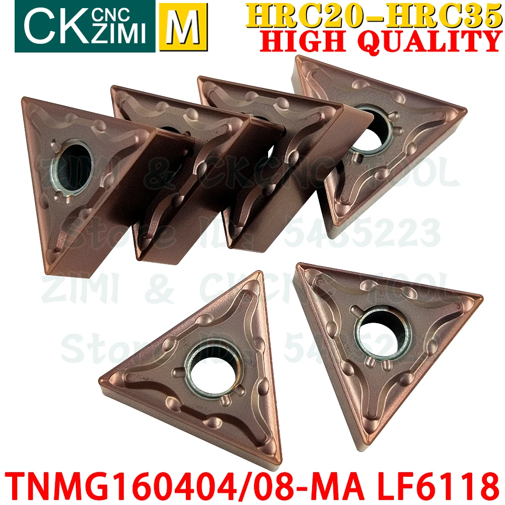 TNMG160404-MA LF6118 TNMG160408-MA LF6118 Carbide Inserts External Turning Inserts Tools TNMG 1604 CNC Metal Knife Lathe Tools
