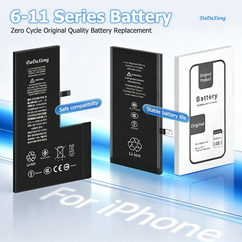 100% New Battery For iPhone 6 6S 5 5S SE 6P 6SP 7 X XR XS 11 SE2 7Plus 8 8Plus 4 4G 4S Pro MAX Replacement Batteria + Free Tools