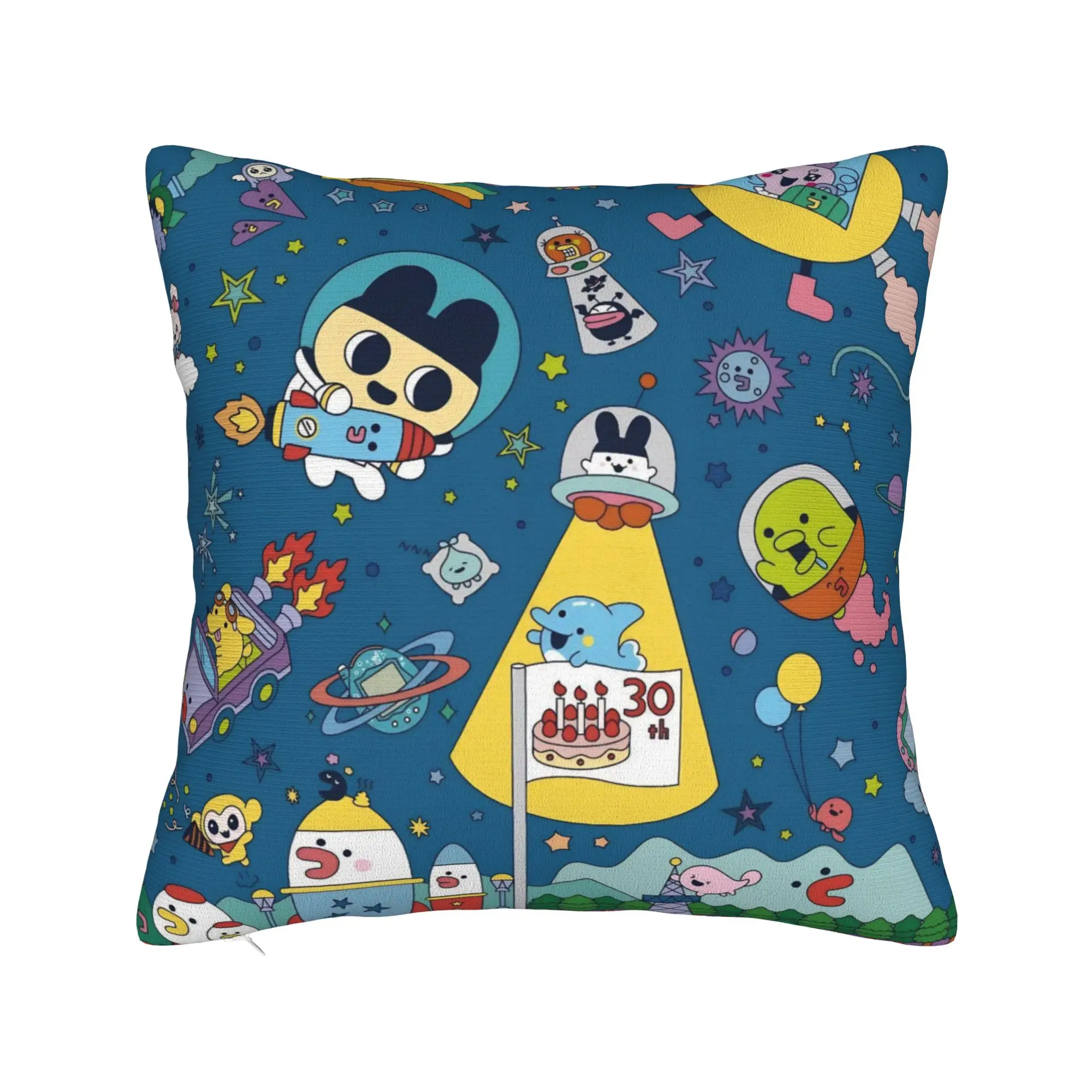 Cartoon T-Tamagotchi Pillowcase Stuff Printed Cushion Cover Decorations  Pillow Case Cover Home Multiple Sizes