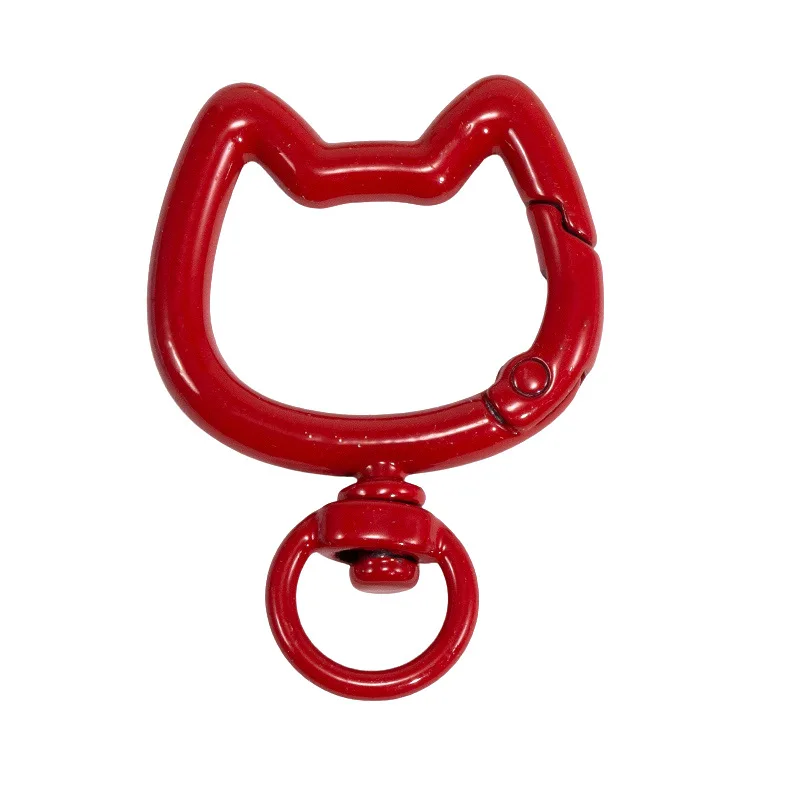5pcs Colorful Cute Cat Clasp Openable Connector Carabiner Key Chain For DIY Keychain Jewelry Making Supplies Crafts Accessories image 5