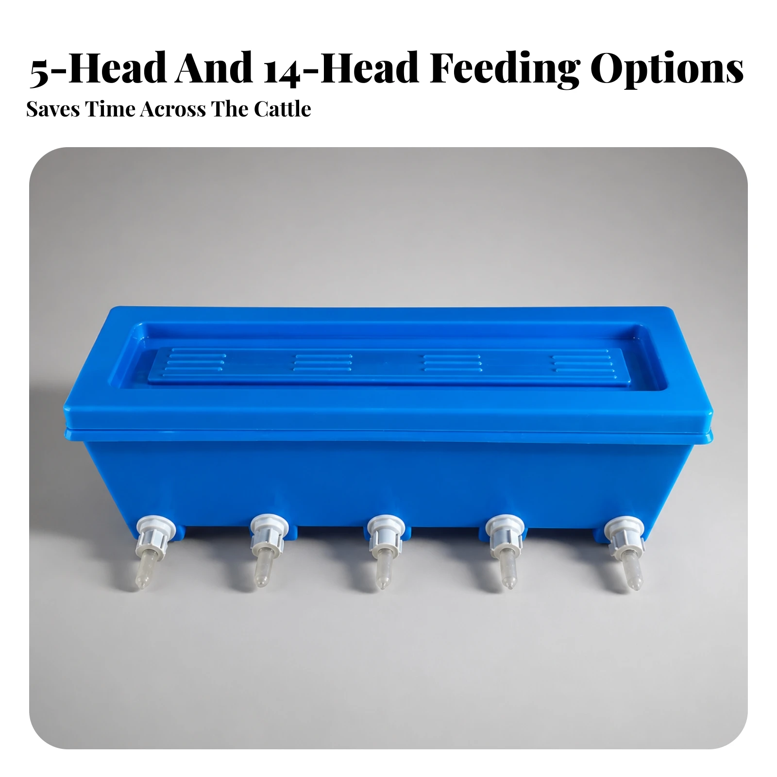 Hanging Livestock Feeder with Lid Covered Lamb Feeder with Nipples Convenient for Lambs, Farms, Breeding Operations