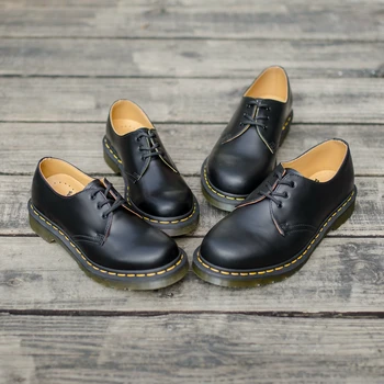 Dr. Martin Martens 1461 클래식 3 홀 남성 및 여성 가죽 로우 탑 마틴 부츠 쇼트 탑 가죽 신발  Best5