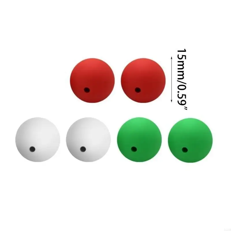 Perles silicone 60pcs Perles Noël 5 mm pour les clés fabriquant des perles silicone rond en vrac perles d'artisanat