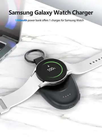 1,400mAh Magnetic Wireless Watch Charger for Samsung Galaxy Watch 3-8