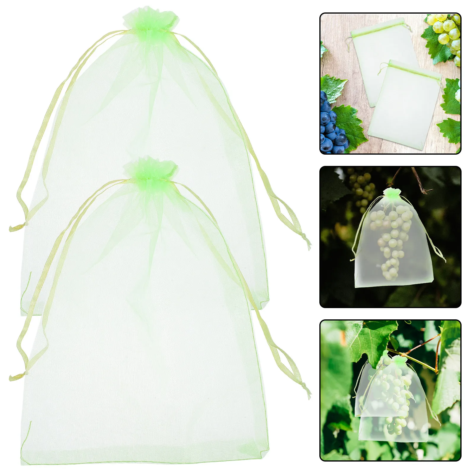 Mesh Net Bag - 30 sacchetti riutilizzabili con coulisse per