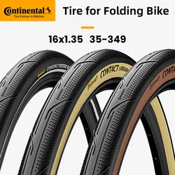 Continental Contact Urban 16 inch 35-349 16x1.35 Folding Bike Tire for Brompton 3sixty Pikes Tan/Brown/Reflex Skin 180TPI