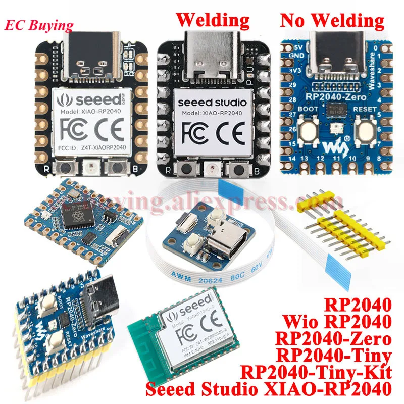 10Pcs/1pc RP2040-Zero Wio RP2040-Tiny-Kit Seeed Studio XIAO-RP2040 Raspberry Pi Development Board Module For Arduino/MicroPython
