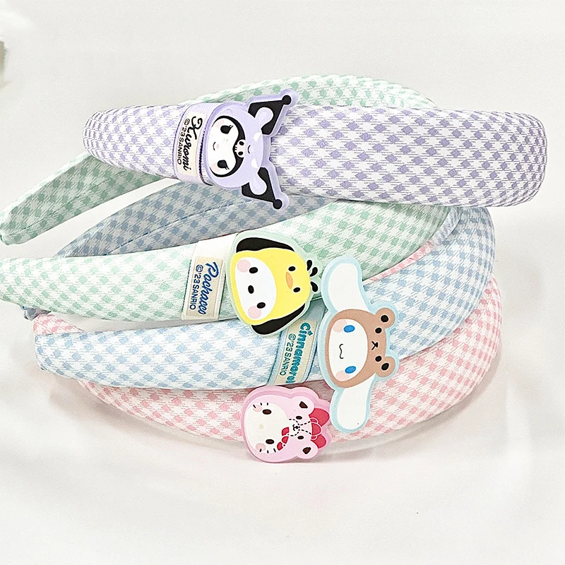 

Sanrio Kawaii Anime Hello Kitty Headband Cute Cartoon Kuromi Pochacco Cinnamoroll Girl Heart Hair Accessories Fashion Kid Gift