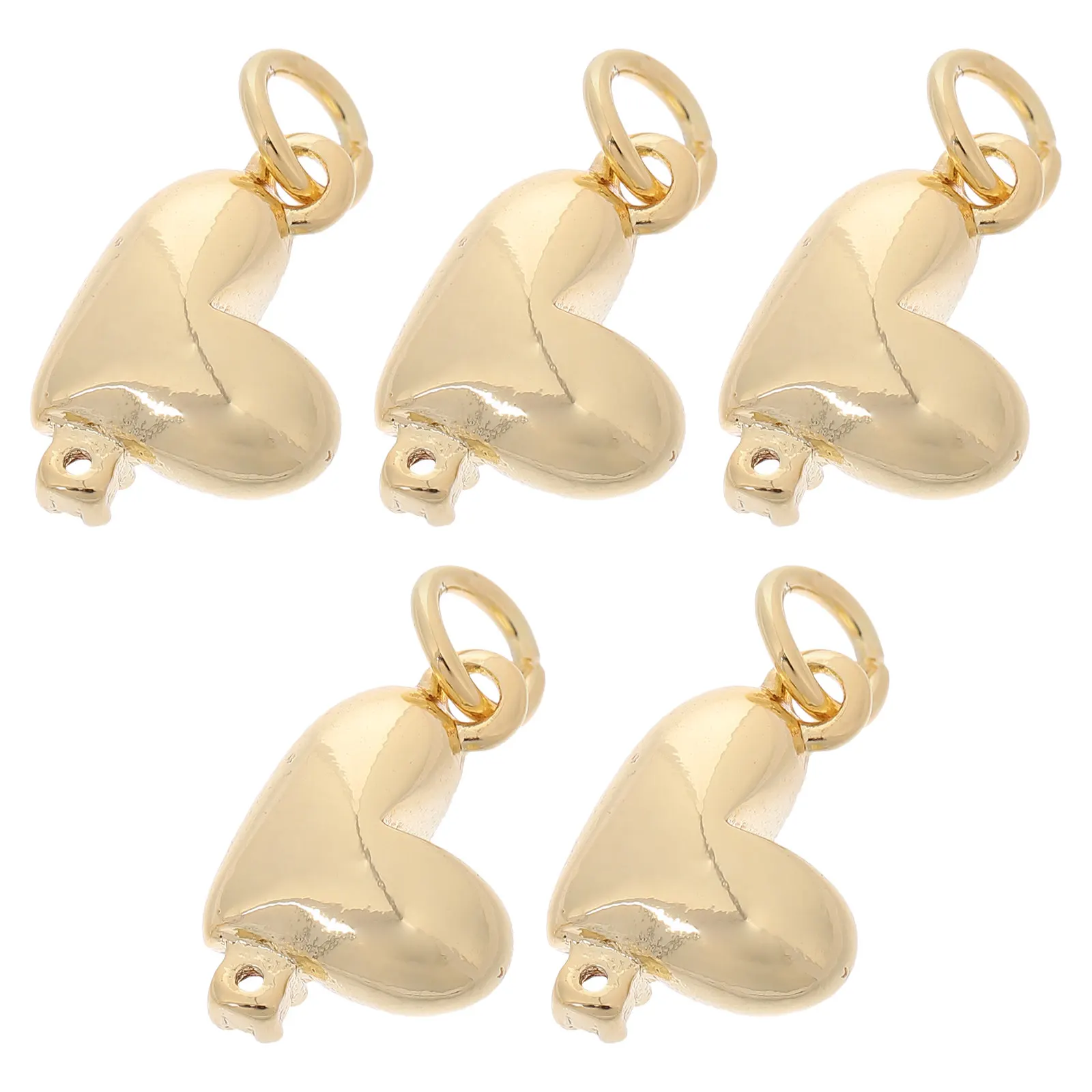 

5 шт. подвесок-сердечек для создания уникальных украшений: ожерелий, браслетов, серег. Аксессуары для рукоделия.