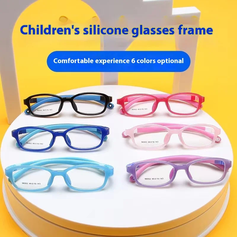 

AGE 6-13 Years Kids Eyeglasses Frame Ultra-light Glasses For Children TR90&silicone Frame/Temple Screwless Eyewear 46mm-16mm